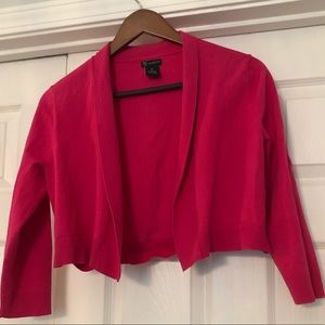 NWOT pink thin shrug sweater w:roll down collar